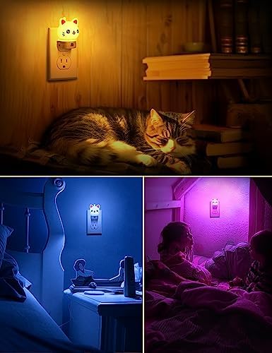 DORESshop Cat Night Lights Plug Into Wall,Cute Night Light for Kids