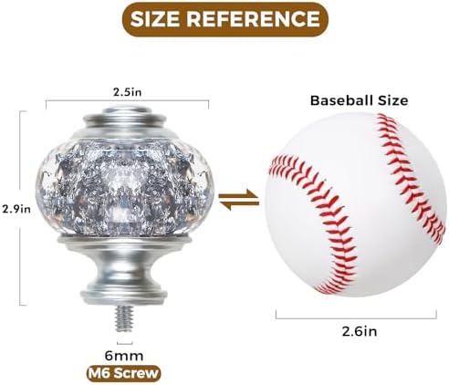 USFOOK Replacement Finials for Curtain Rods (1 or 7/8 Inch), Silver