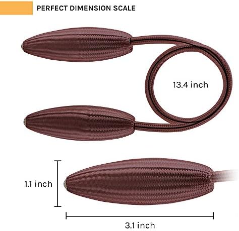 NICEEC 2 Pack DIY Curtain Tiebacks Clips Crystal Decorative Creative Twist Drape Tie Backs European Style Random Modelling Curtain Holdbacks for Home Kitchen Office Window Drapery (Brown)
