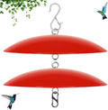 12" Hummingbird Feeder Shade Cover,Bird Feeders Dome Rain Cover,Hummingbird Umbrella for Shepherd's Hook Outdoors(Red) 2 Pack