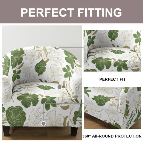 Eco-Ancheng Club Chair Slipcover Tub Chair Cover Stretch Armchair Covers