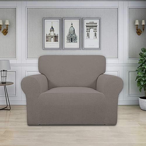 Easy-Going Stretch Oversized Chair Slipcover with Arm Washable Taupe