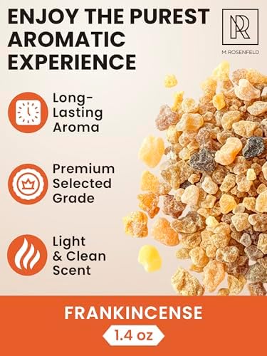 Frankincense Oman Premium Resin Incense - 100% Natural Aromatic Tree Gum Sap, Soothes Mind & Enhances Meditation - 40g