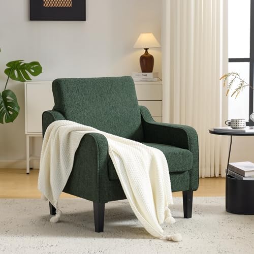 VINGLI Accent Chair, Chenille Upholstered Armchair, 380 LBS, Living Room