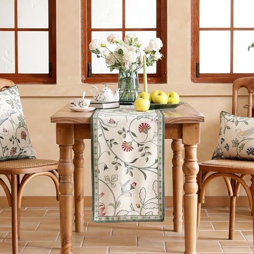 bilin gaier Designer French Vintage Printed Table Runner,71"x12"