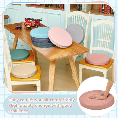 Juexica 8 Pcs Floor Cushions Kids, Light Morandi, 13.8 x 13.8 x 2 Inch