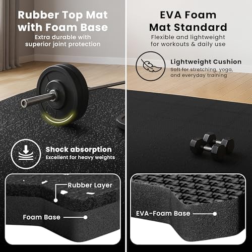bemaxx Gym Mats Set - EVA Interlocking Foam Floor Tiles Workout Mat Puzzle