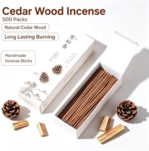 500 Pack Rosin and Sandalwood Incense Sticks Natural Japanese Sticks Variety Pack