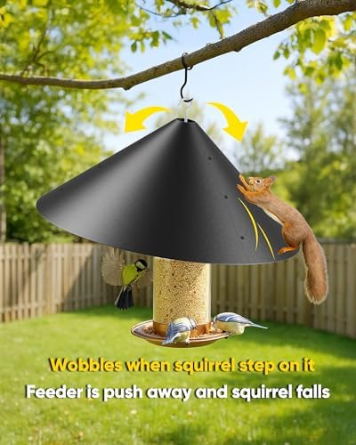 19 Inch Metal Squirrel Baffle for Bird Feeder Pole