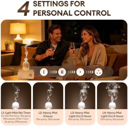 Glass Waterless Essential Oil Diffuser Upgraded, Nebulizing diffusers