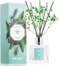 Airkeep Reed Diffuser Set,3.38 fl oz (100 ml) - Fresh Pine Oil Diffusers with 8 Reed Sticks, Home Fragrance Reed Diffuser for Bathroom Shelf Decor