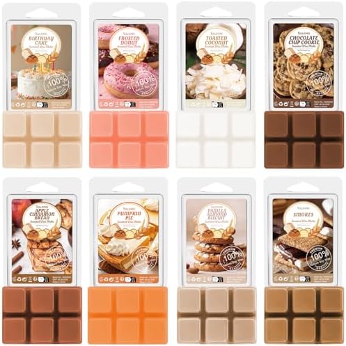 SALKING Bakery Scented Wax Melts, Plant Based Natural Wax Melts, 8 Pack