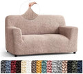 PAULATO Premium Stretch Couch Covers for Sofa - Sofa Chair Cover Washable, Dogs & Pets Friendly - Elastic Polyester Loveseat Slipcovers - Non-Slip Love Seat Couch Covers - Blush Taupe (40"-63" Wide)