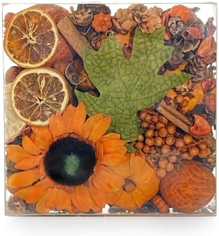 ANDALUCA Decorative Sunflower Fragrance Potpourri Fall Autumn Home Décor (Pumpkin Spice)