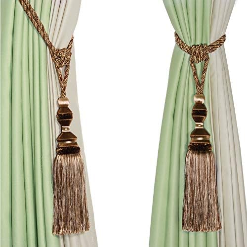 2 Pack Tassel Curtain Tiebacks Drapery Curtain Holdback