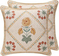 patdrea French Vintage Square Throw Pillow Cover,18"x18",Set of 2