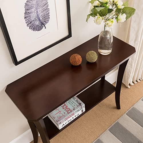 Leick Home Boa Console Table, 38", Chocolate Oak