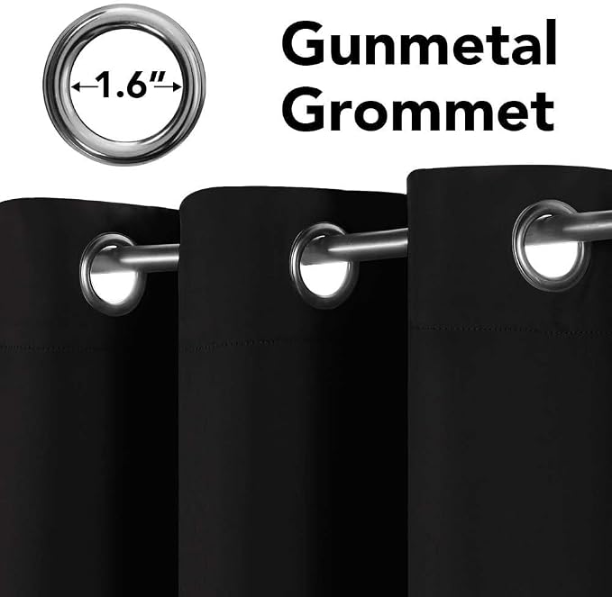 H.VERSAILTEX Black Blackout Curtain Blinds Kitchen Curtains Energy Smart - Image 5