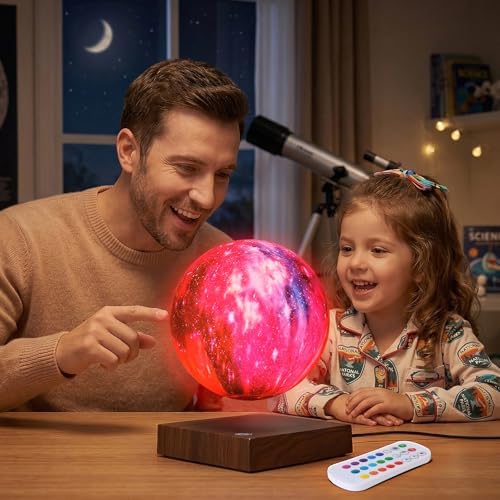 Magnetic Levitation Moon Lamp Globe Night Light Floating 3D Moon LED Colorful Light for Home Decoration Table Lamp