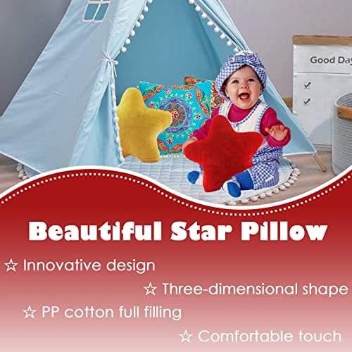 zhidiloveyou Star Pillow Plush Red Stuffed Star Shaped Pillow Toy 15.7 inch