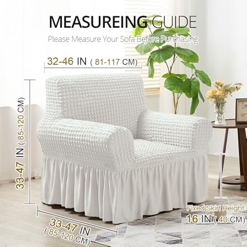 NICEEC Arm Chair Covers Armchair Covers Universal Slipcovers with Skirt