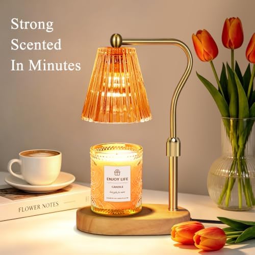 seenlast Red Candle Warmer Lamp with Timer Dimmer Adjustable Height,Mothers Day Gifts,Electric Wax Warmer Vintage Home Decor for Scented Jar Candles,Birthday Gifts for Women