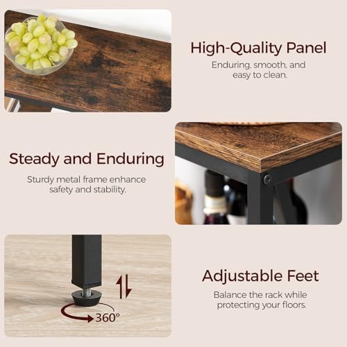MAHANCRIS 47.2" Sofa Table, Industrial Console Table, 3-Tier Entryway Table