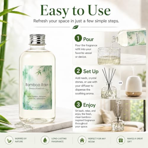 Bamboo Diffuser Oil Refill, 8.5 Fl Oz