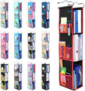ABRA® 3 Shelf Hanging Locker Organizer for School, Gym, Work, Storage | Deep Shelves 6.5”x 9”| Eco-Friendly Fabric Healthy for Children | Adjustable School Locker Shelf from 3 to 2 Shelves (Black/Red)