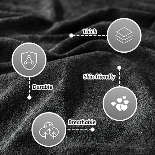 MEETSKY Couch Covers for 3 Cushion Couch Sofa Washable Cat Scratch Proof Sectional Couch Covers L Shape Sofa Cover Slipcovers Couch Furniture Protector for Pets Dogs Kids, 91" x 118", Black