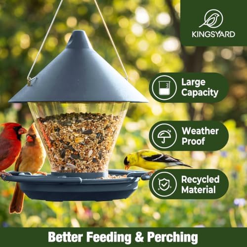 Kingsyard Wild Bird Feeder for Outdoors Hanging