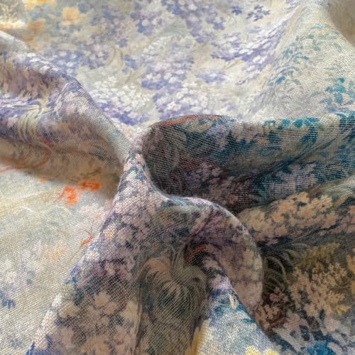 Double Gauze Duvet Cover Set Twin Puprle Ruffle with Flower