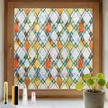 LEMON CLOUD Window Privacy Film, Stained Glass Window Cling,23.6″ x 157.4″