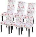 SearchI Dining Room Chair Covers Set of 6, Stretch Printed Floral Parsons Chair Slipcovers Removable Washable Kitchen Chair Protector Cover for Dining Room, Hotel, Ceremony (Floral Pattern)