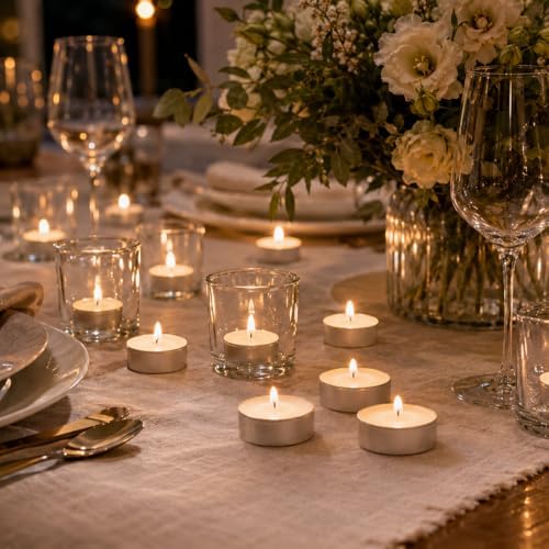 Leor & Lair Bulk Tea Light Candles, 400 Pack, Unscented Bulk Candles