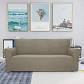 JIVINER High Stretch Couch Covers for 3 Cushion Couch 1-Piece Extra Large Sofa Covers with Elastic Bottom Anti Slip Elastic Sofa Slipcover Furniture Protector for Pets (XL Sofa, Khaki)