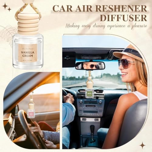 AROIC 12 Pack Car Air Freshener, Car Essential Oil Air Freshener Diffuser