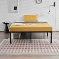 Bonnlo 12 Inch Metal Platform Full Bed Frame, Double Bed Base Mattress Foundation Replacement,Heavy Duty Steel Slat Support,No Box Spring Needed,Black