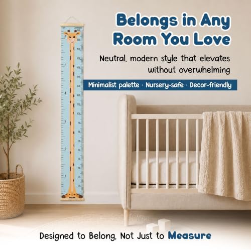 Wall Growth Chart for Kids - Wrinkle-Free Canvas Height Ruler