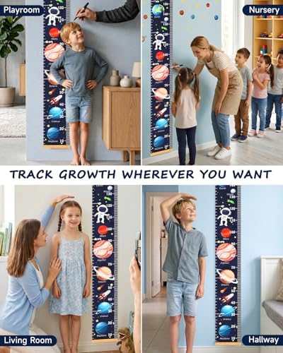 Growth Height Chart for Kids, Removable 79"x7.9" (Planet)