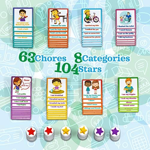 Kids Responsibility Reward Chart - Magnetic Board - 63 Chores Chore Chart
