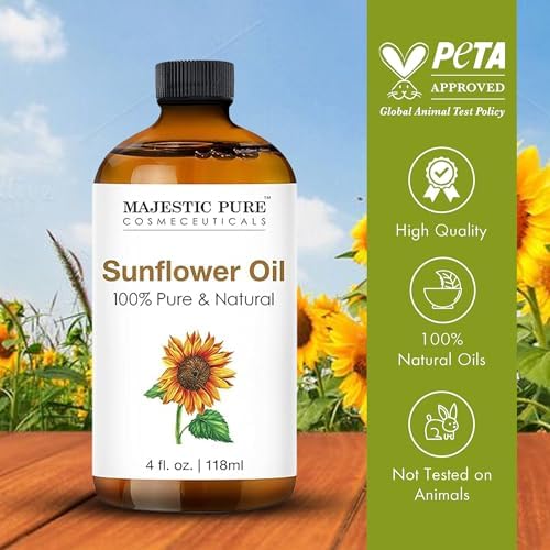 Majestic Pure Sunflower Essential Oil for Diffuser - 4 Fl Oz