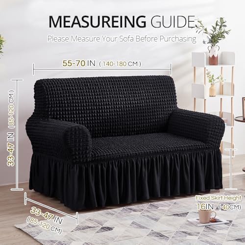 NICEEC Loveseat Covers Washable Love Seat Couch Covers Slipcover with Skirt