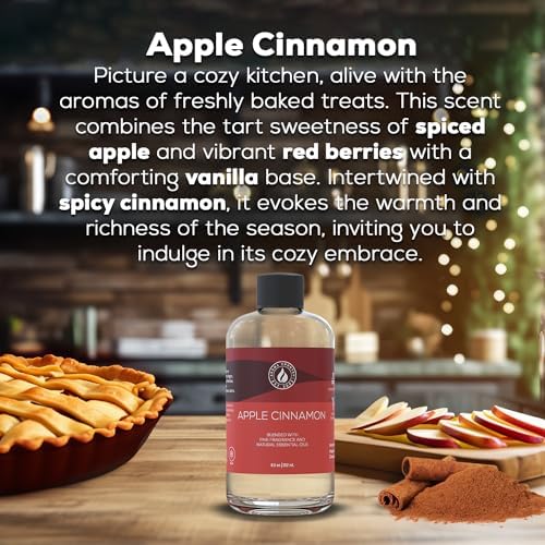 Aroma Country Apple Cinnamon Luxury Diffuser Oil Refill (8.5 Fl Oz)