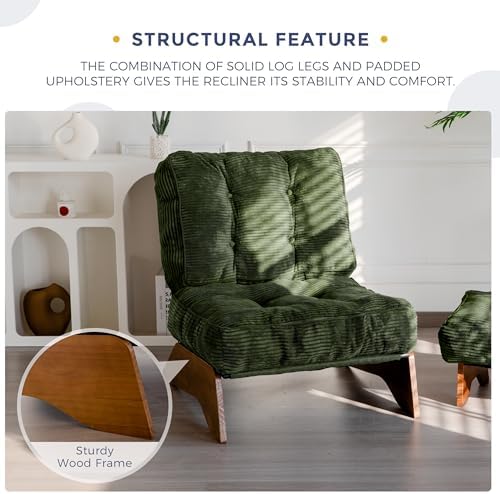 MAXYOYO Accent Chair with Ottoman, Lounge Chair with Adjustable Backrest
