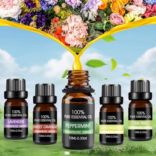 ttstar Car Diffuser Vent Clip - 30mm Aromatherapy Essential Oil, 3 Car Air Fresheners Vent Clips with 36 Refill Pads and 5 Essential Oils Gift for Women