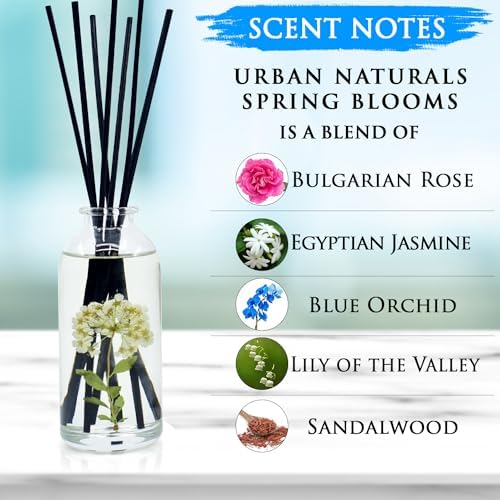 Urban Naturals Reed Diffuser Set, Spring Blooms - Bathroom Shelf Décor