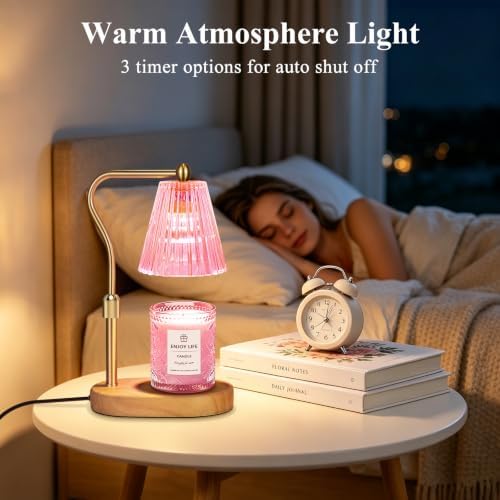 seenlast Pick Candle Warmer Lamp with Timer Dimmer Adjustable Height,Mothers Day Gifts,Electric Wax Warmer Vintage Home Decor for Scented Jar Candles,Birthday Gifts for Women