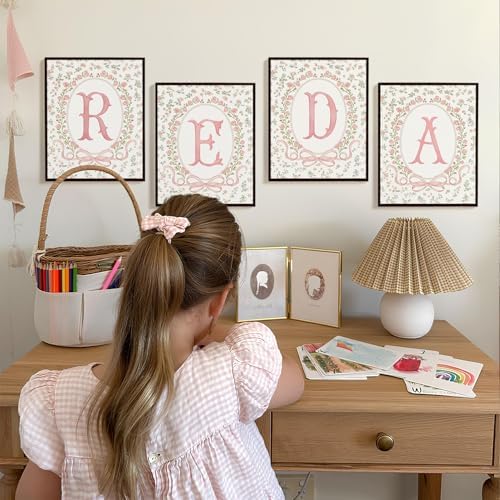 SkyCozy Pink Floral Girl Nursery Decor for Classroom Reading Corner Decor
