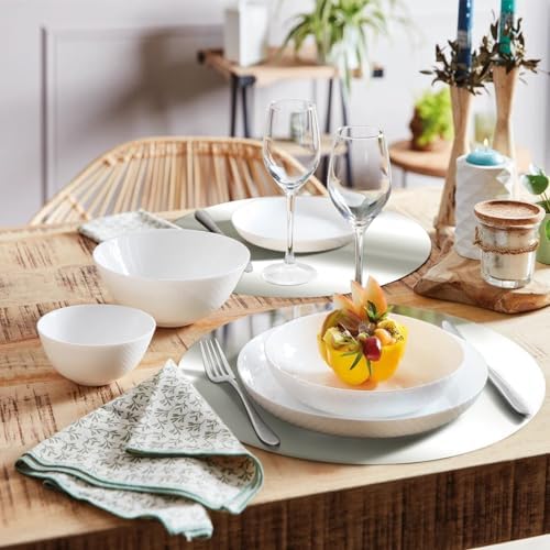 KesaPlan 100PCS 13in Round Silver Placemats, Disposable Paper Charger Plate